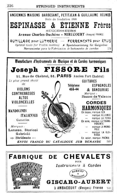 Annuaire de la musique de 1913. page 226.