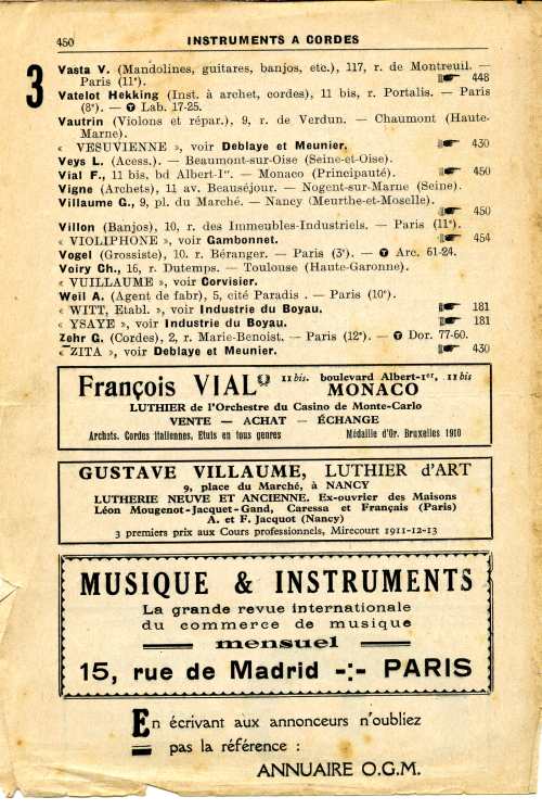 Annuaire OGM 1932.