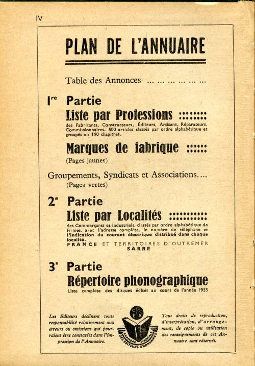 Annuaire OGM 1956.