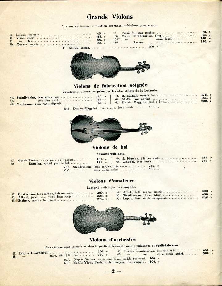 Catalogue Paul Beuscher  Paris.