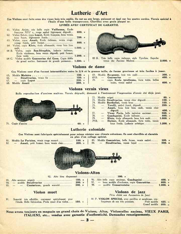 Catalogue Paul Beuscher  Paris.