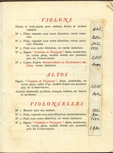 Catalogue et tarif Caressa & Franais  Paris.