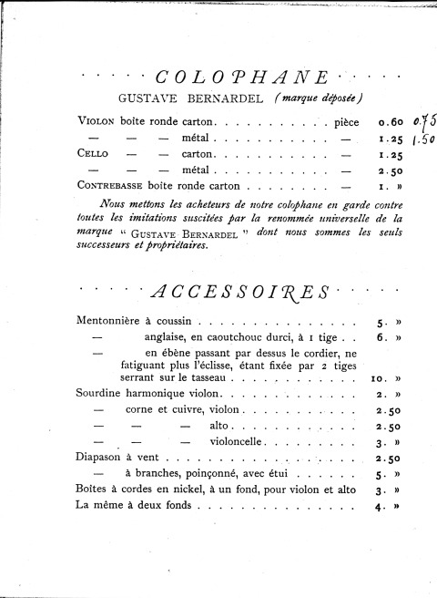 Catalogue et tarif Caressa & Français à Paris.