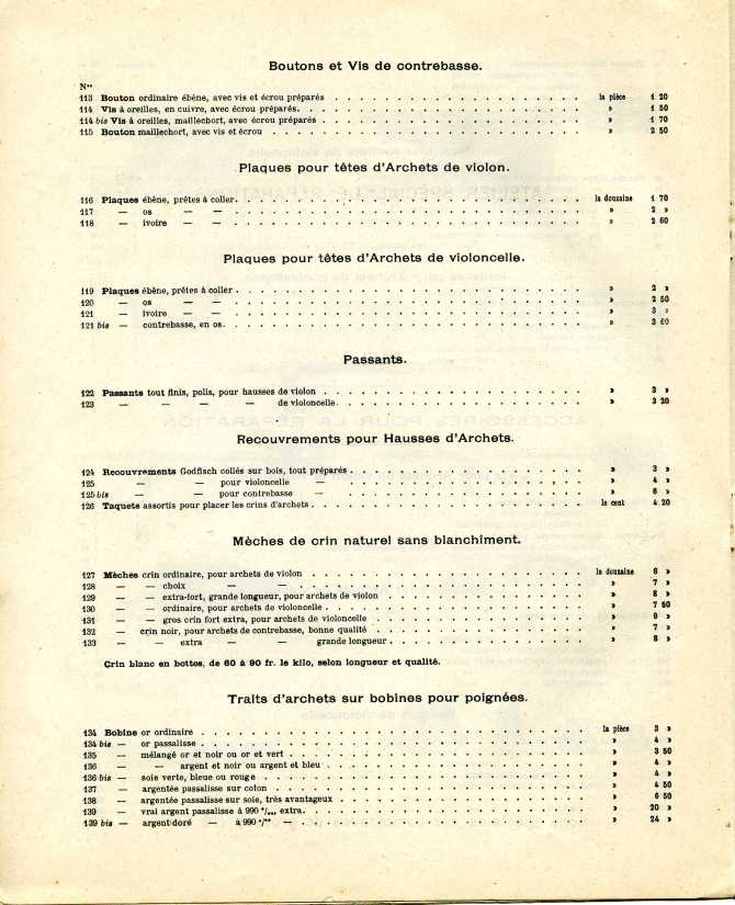 Catalogue Charles Bazin de 1901 environ.