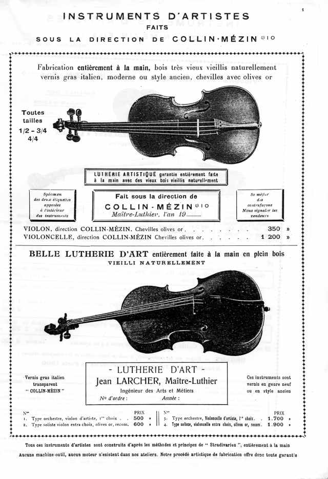 Catalogue Collin-Mzin de 1936.