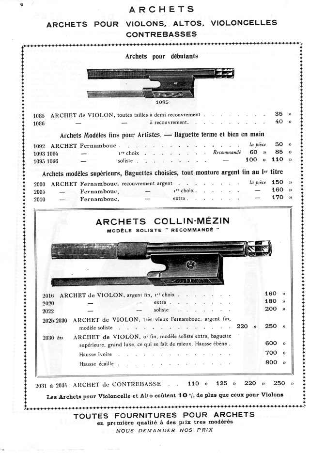 Catalogue Collin-Mzin de 1936.