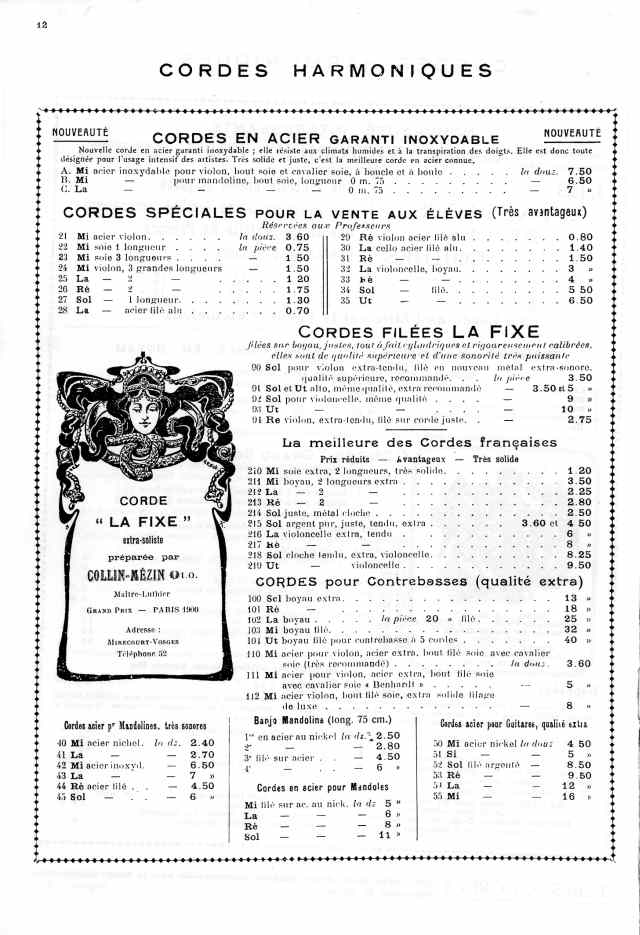 Catalogue Collin-Mzin de 1936.