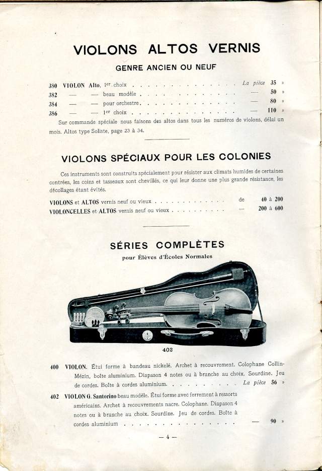 Catalogue Collin-Mzin de 1912.