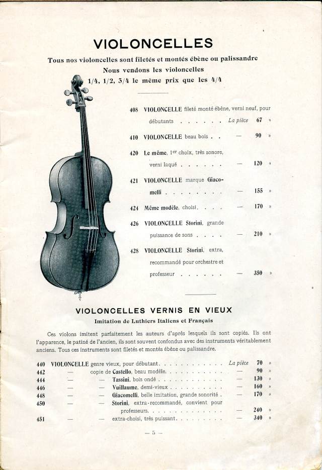 Catalogue Collin-Mzin de 1912.