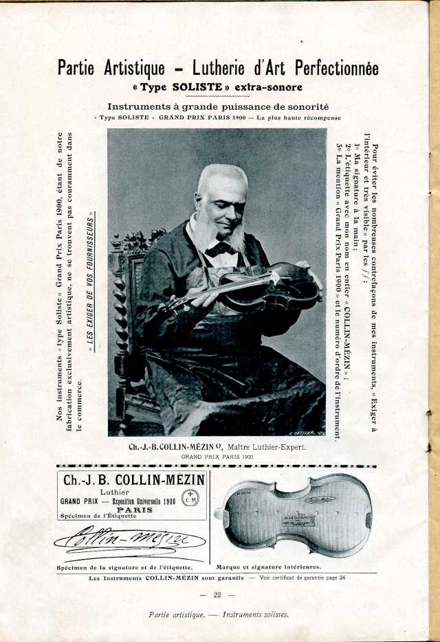 Catalogue Collin-Mzin de 1912.