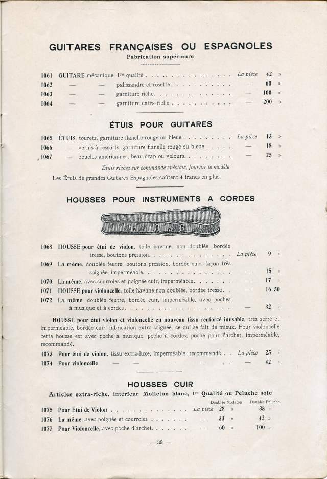 Catalogue Collin-Mézin de 1912.