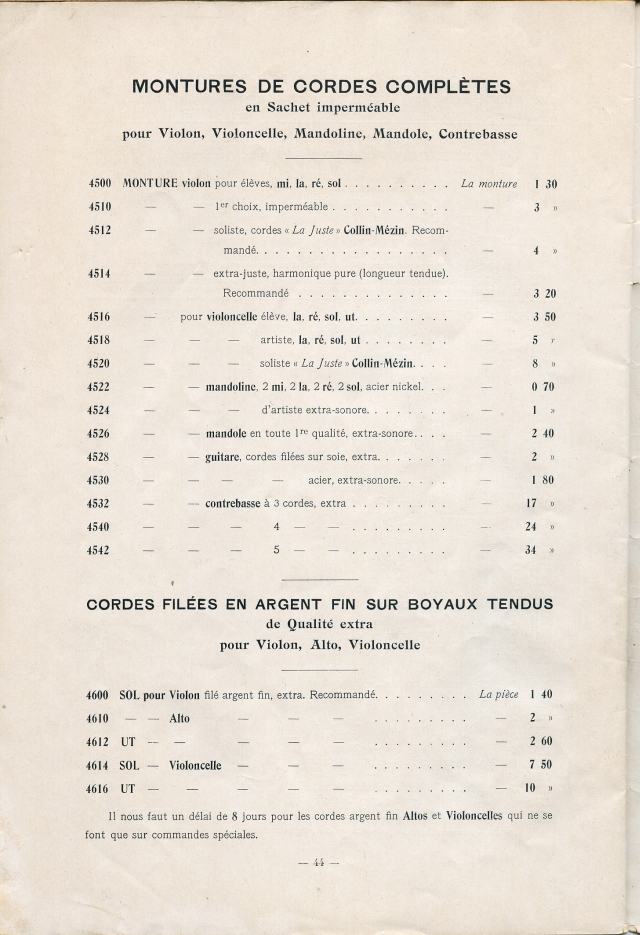 Catalogue Collin-Mzin de 1912.