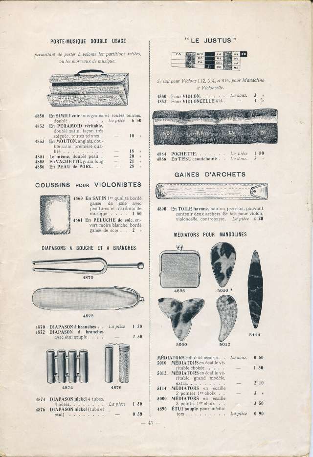 Catalogue Collin-Mzin de 1912.