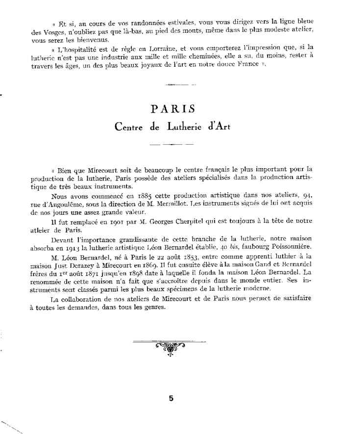 Catalogue Couesnon et Lon Bernardel runis, 1934.