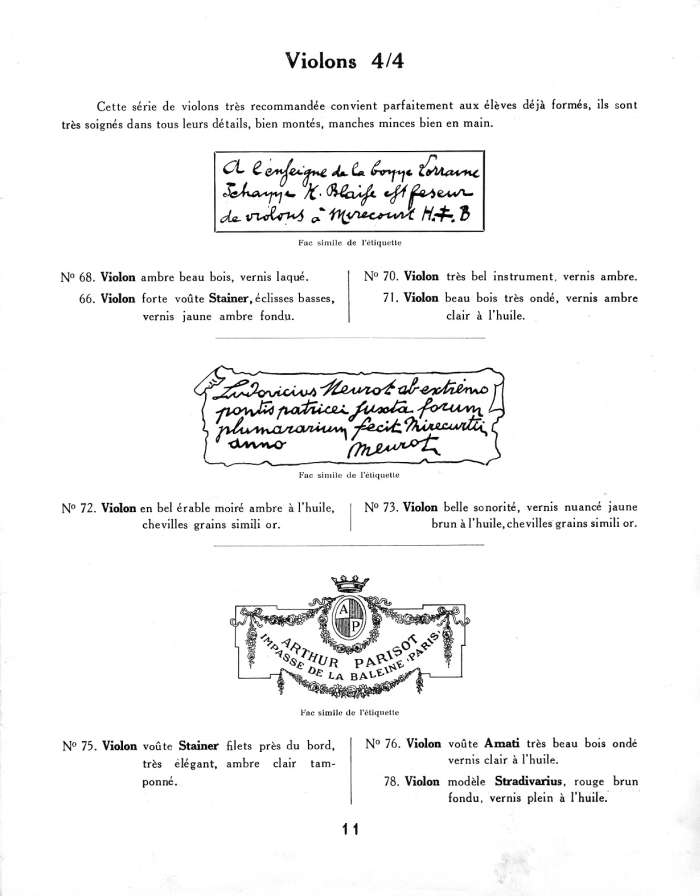 Catalogue Couesnon et Lon Bernardel runis, 1934.