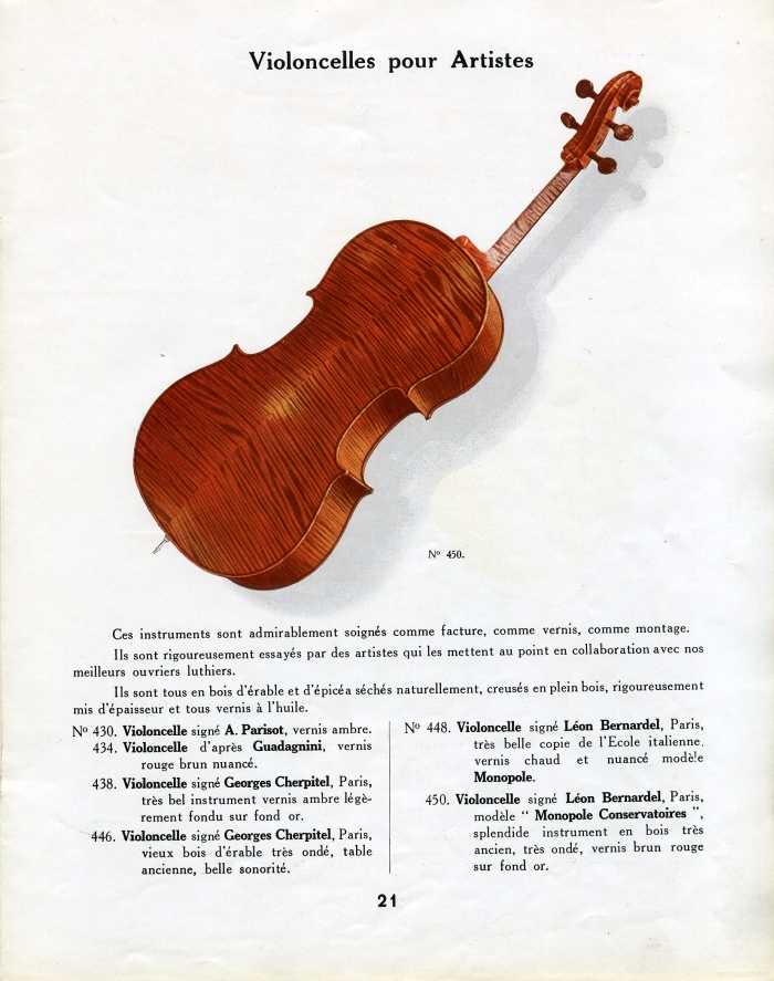 Catalogue Couesnon et Lon Bernardel runis, 1934.