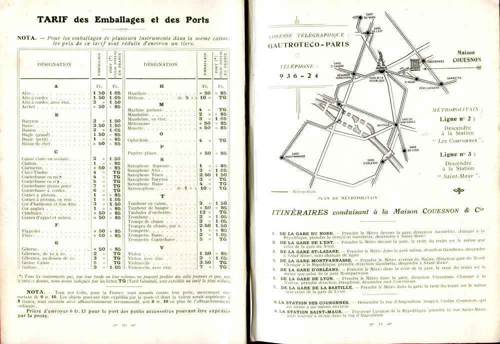 Catalogue Couesnon de 1912.