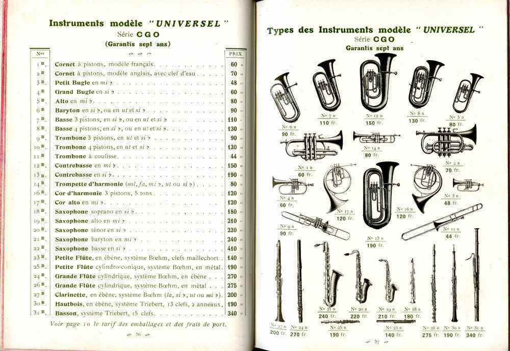 Catalogue Couesnon de 1912.