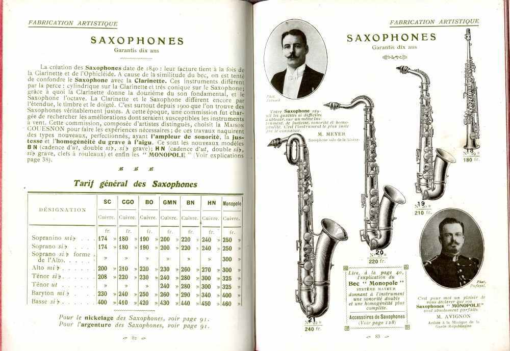 Catalogue Couesnon de 1912.