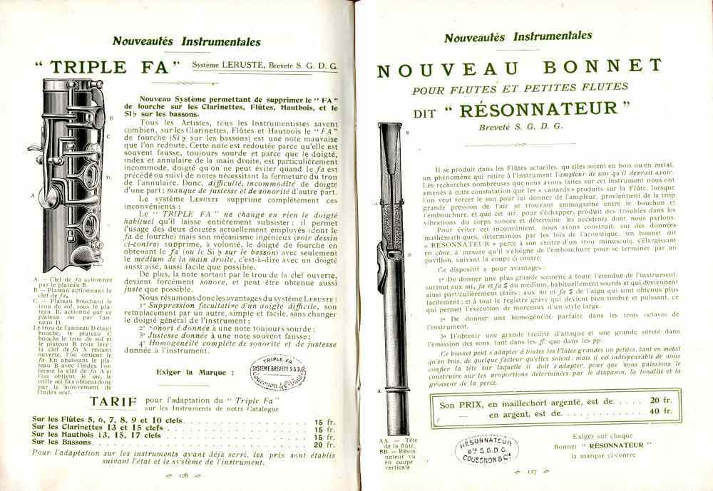 Catalogue Couesnon de 1912.