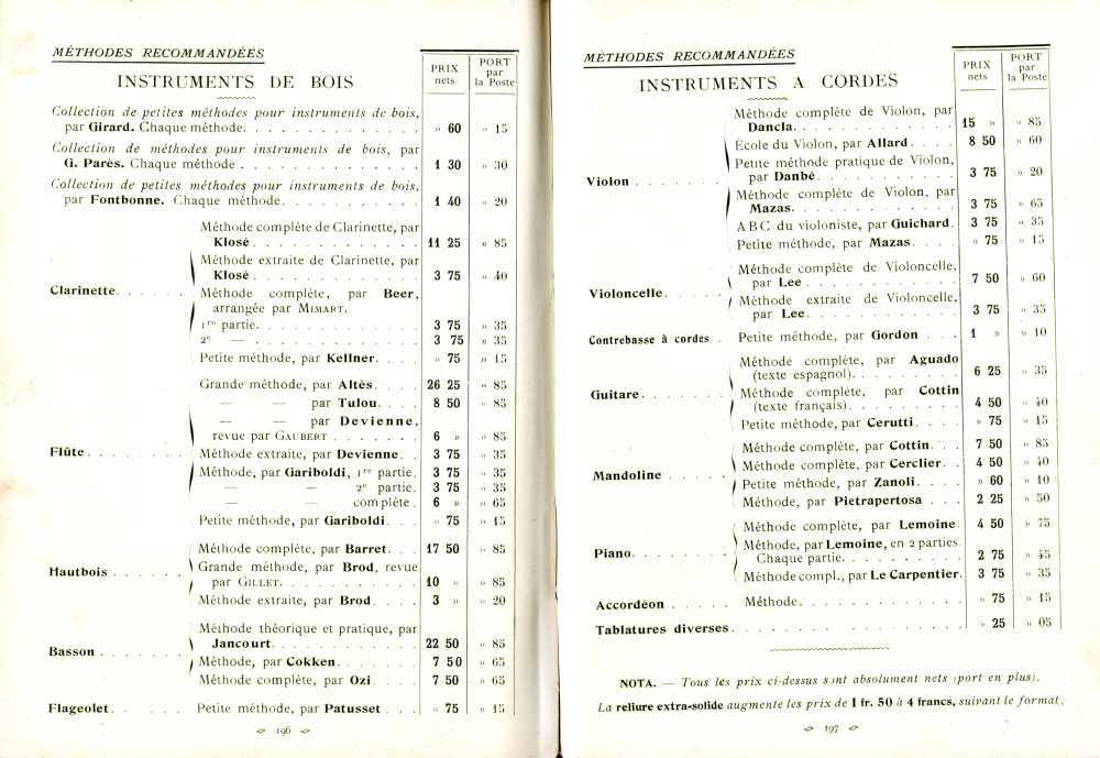 Catalogue Couesnon de 1912.