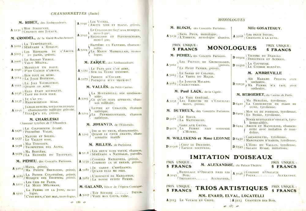 Catalogue Couesnon de 1912.