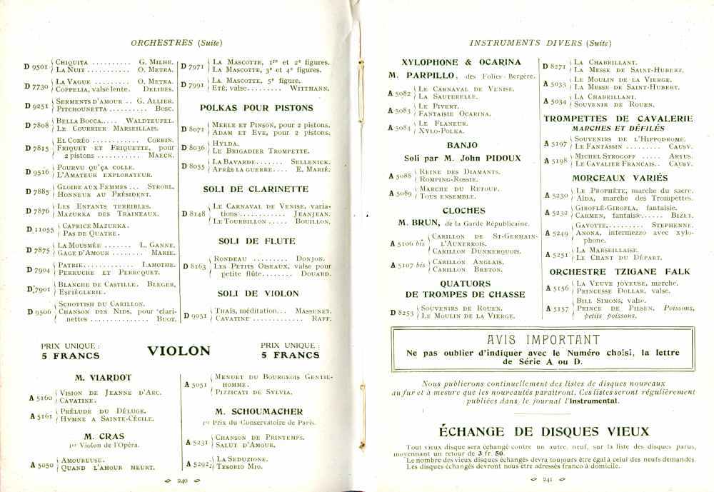 Catalogue Couesnon de 1912.