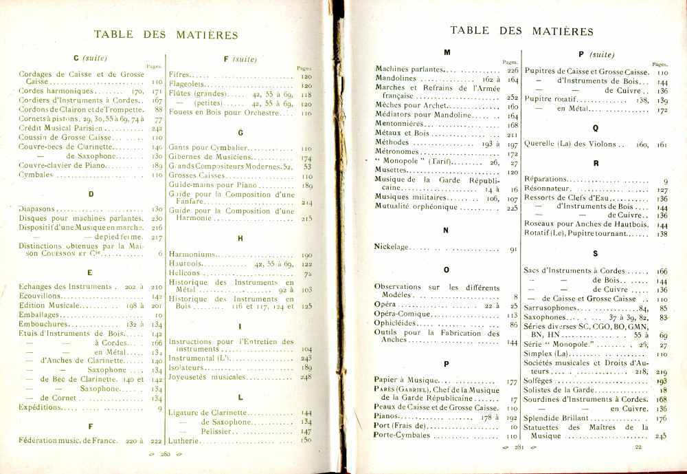 Catalogue Couesnon de 1912.