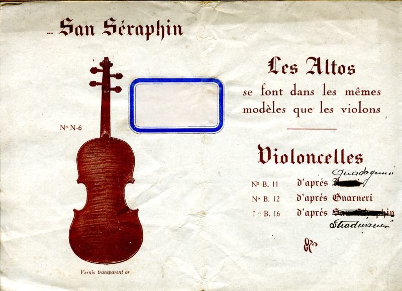 Catalogue publi par le comptoir muiscal de France prsentant les luthiers Nadgini et Dieudonn.