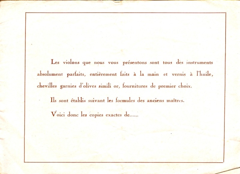 Catalogue publi par le comptoir muiscal de France prsentant les luthiers Nadgini et Dieudonn.