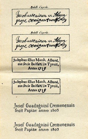 Planche de reproduction d'étiquettes anciennes publié à Mirecourt.