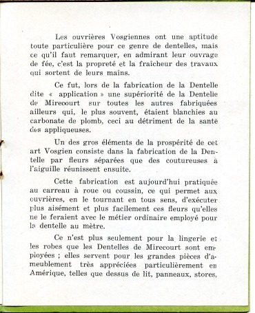 Fascicule d'exposition de lutherie et dentelle à Mirecourt en 1933.