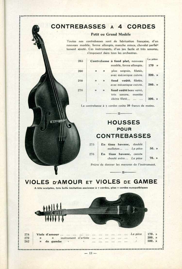 Catalogue Joseph Fissore de 1913.