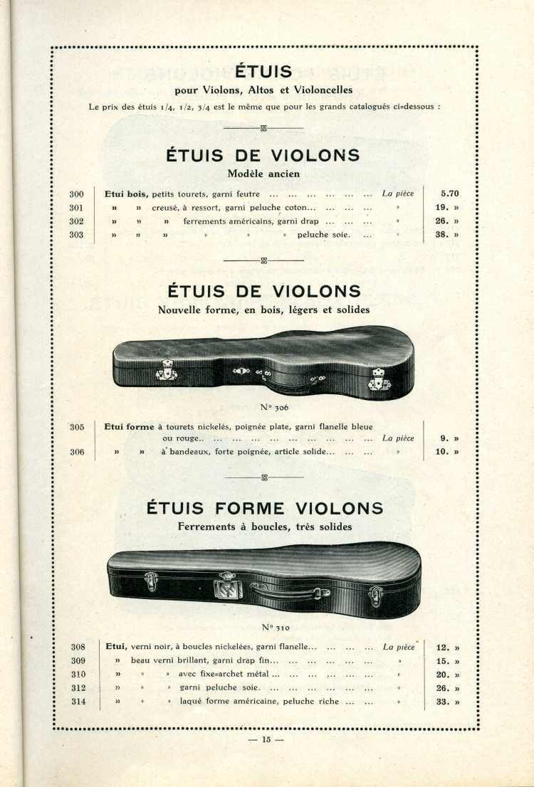 Catalogue Joseph Fissore de 1913.