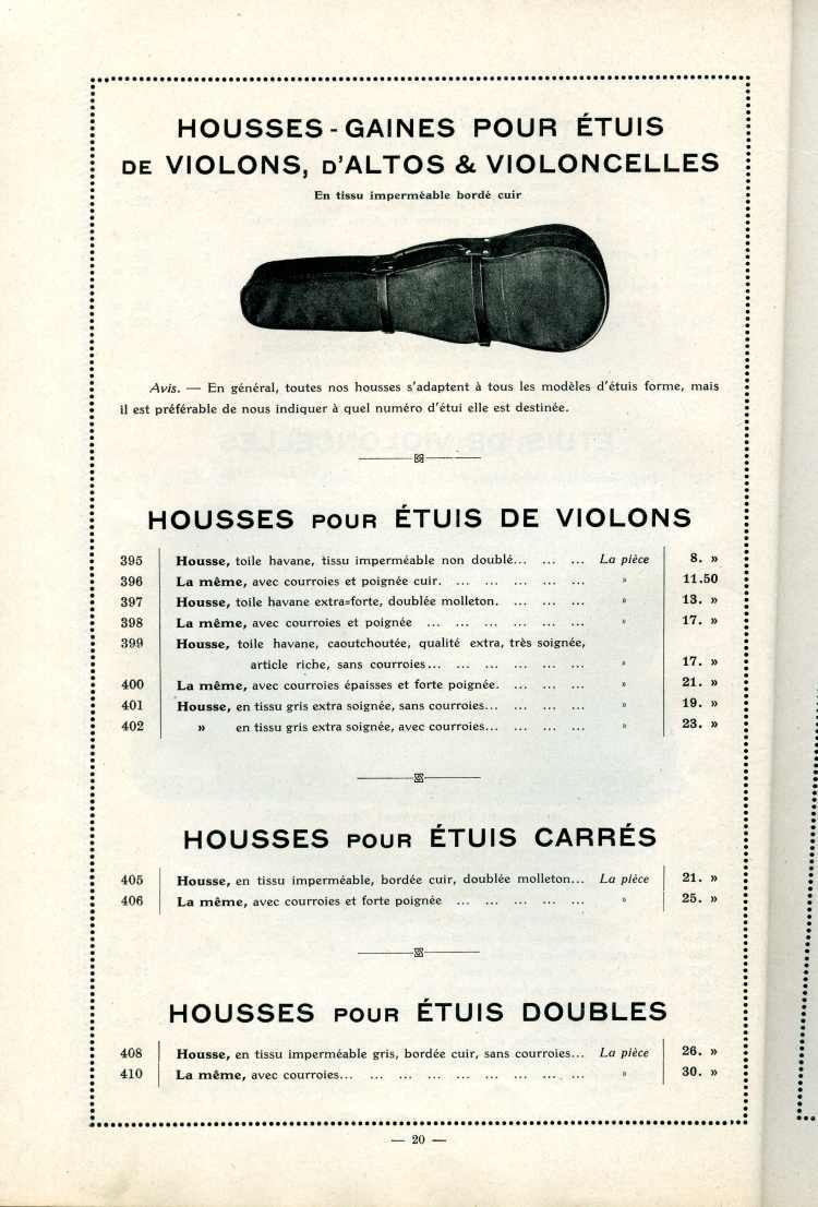 Catalogue Joseph Fissore de 1913.