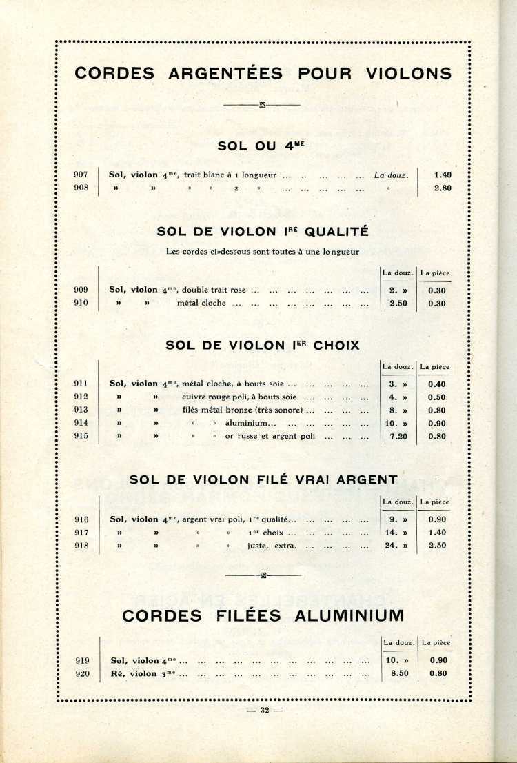 Catalogue Joseph Fissore de 1913.