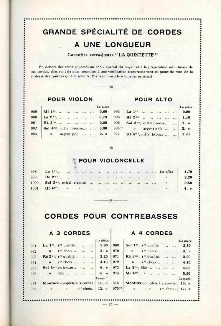 Catalogue Joseph Fissore de 1913.