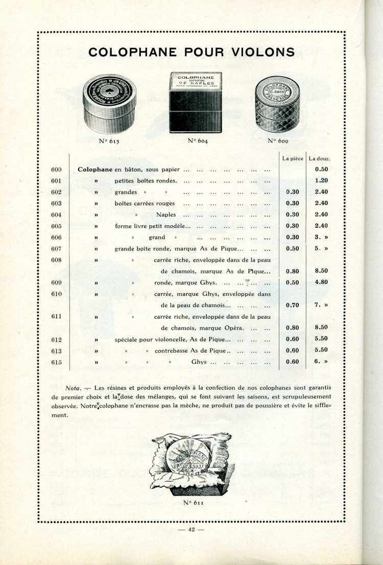 Catalogue Joseph Fissore de 1913.