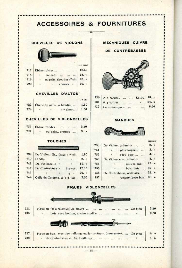 Catalogue Joseph Fissore de 1913.