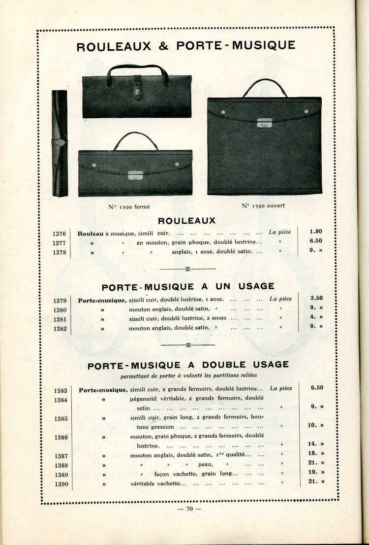 Catalogue Joseph Fissore de 1913.