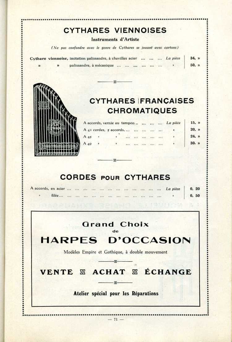 Catalogue Joseph Fissore de 1913.