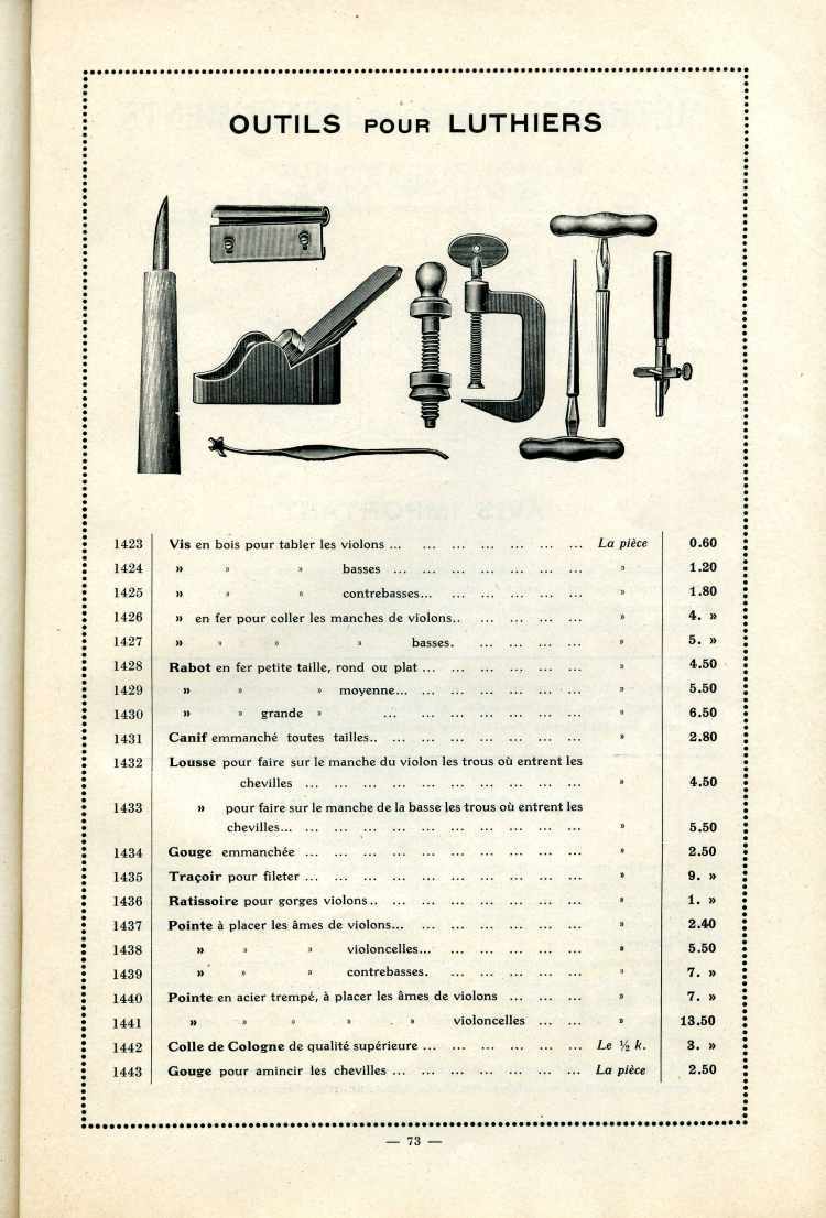 Catalogue Joseph Fissore de 1913.