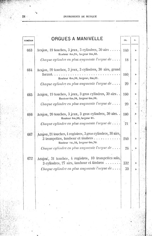 Catalogue 1867 de la maison de lutherie Jrme Thibouville-Lamy  Mirecourt.