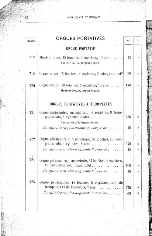 Catalogue 1867 de la maison de lutherie Jrme Thibouville-Lamy  Mirecourt.