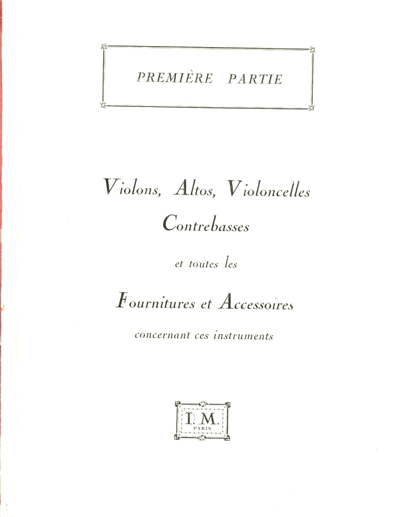 Catalogue I. M. Paris, Manufacture Gnrale d'Instruments de Musique.