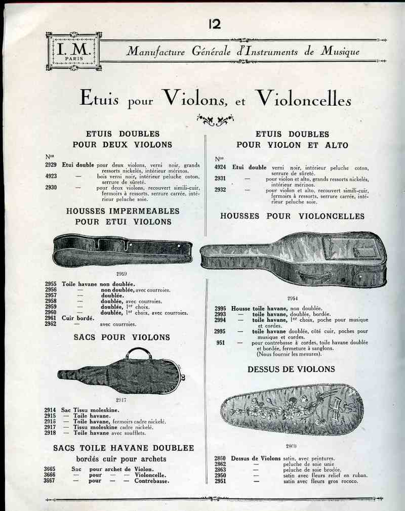 Catalogue I. M. Paris, Manufacture Gnrale d'Instruments de Musique.