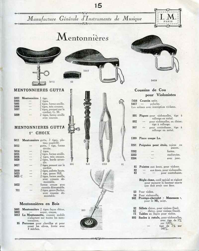 Catalogue I. M. Paris, Manufacture Gnrale d'Instruments de Musique.