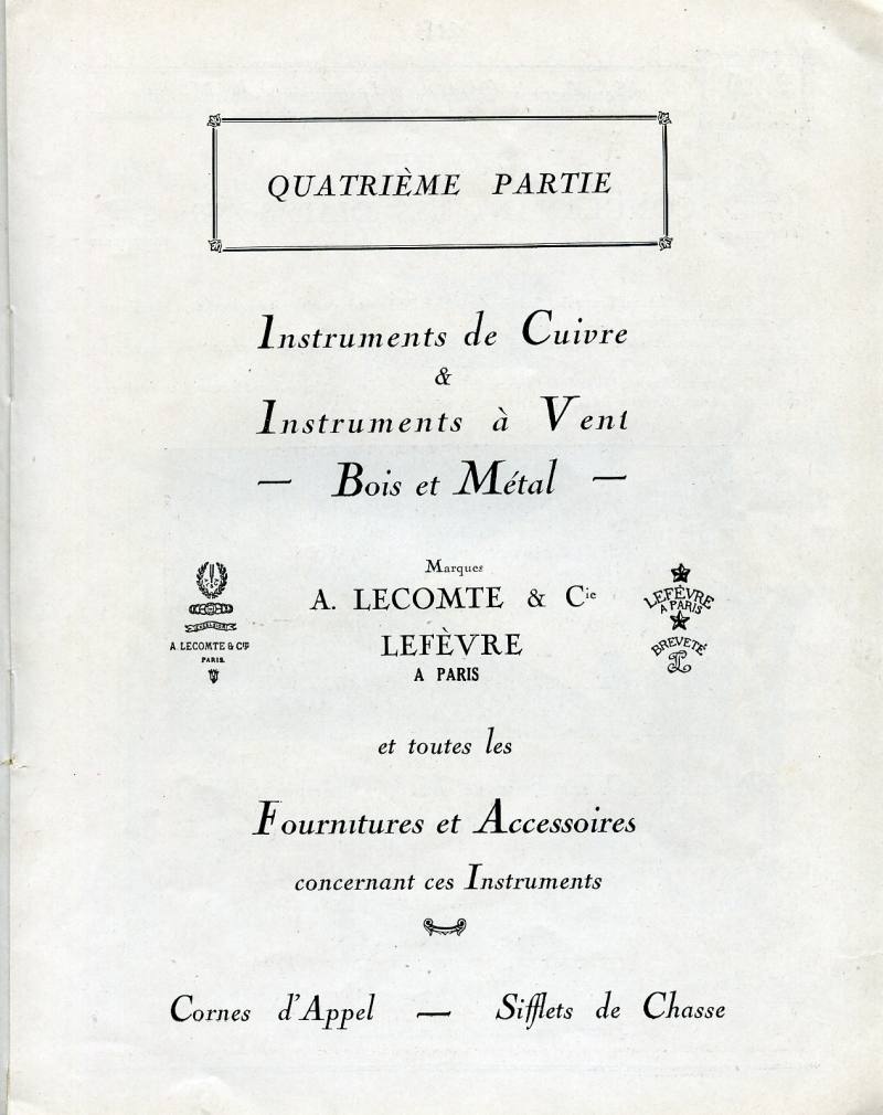 Catalogue I. M. Paris, Manufacture Gnrale d'Instruments de Musique.