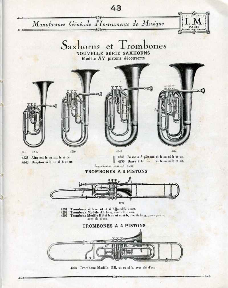 Catalogue I. M. Paris, Manufacture Gnrale d'Instruments de Musique.