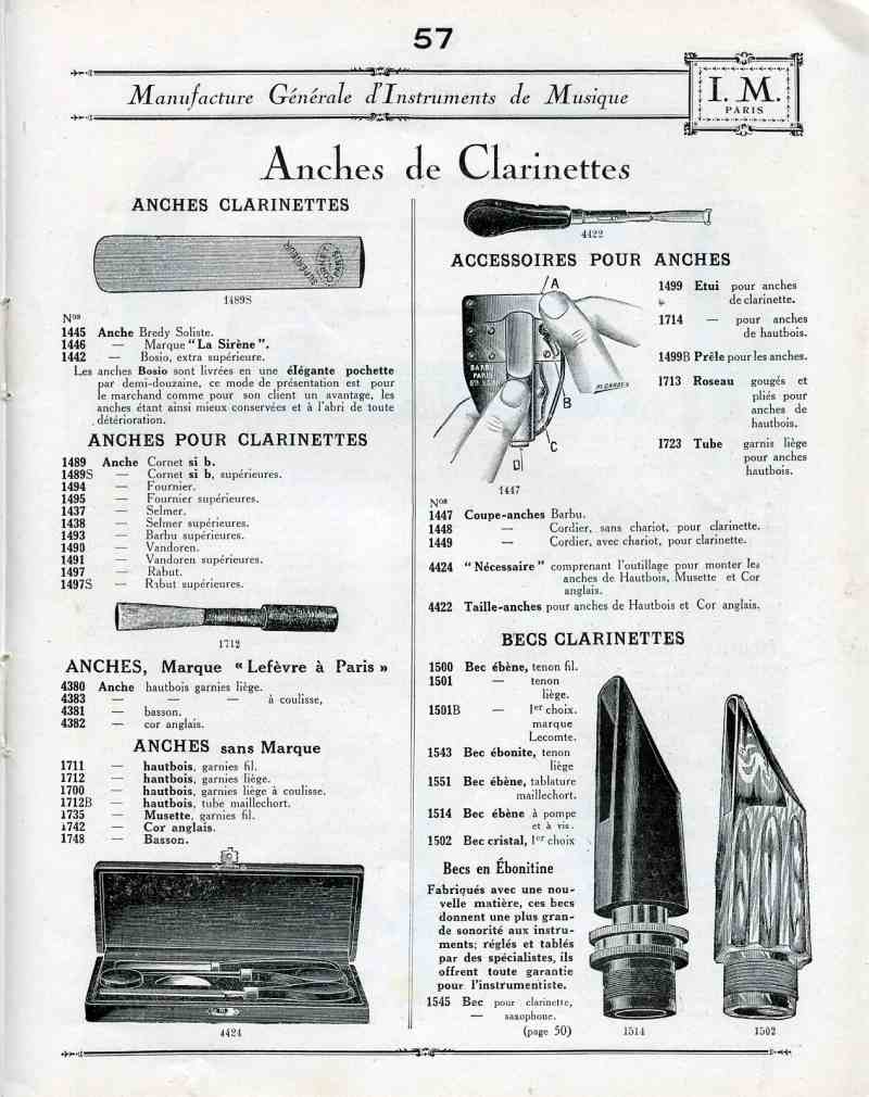 Catalogue I. M. Paris, Manufacture Gnrale d'Instruments de Musique.